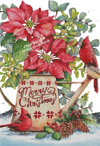 Christmas Watering Can/Large - No Background (Artecy)