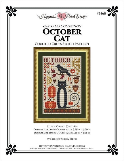 Cat Tales Collection - October Cat (Happiness is HeartMade)