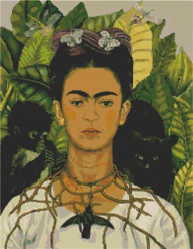 Self Portrait with a Necklace of Thorns (Art of Stitch)