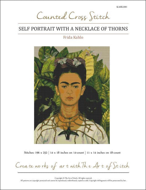 Self Portrait with a Necklace of Thorns (Art of Stitch)