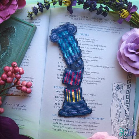 Greek Pillar Bookmark (BAD Stitch)