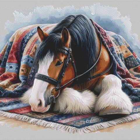 Glory the Clydesdale (White Willow Stitching)