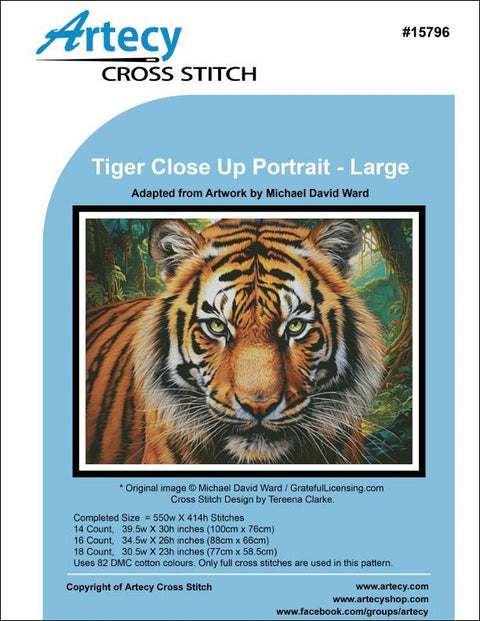 Tiger Close Up Portrait/Large (Artecy)