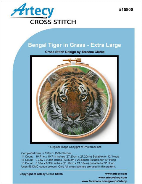 Bengal Tiger in Grass Hoop/Extra Large (Artecy)