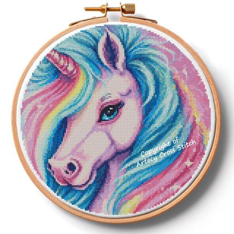 Cute Rainbow Unicorn Hoop/Large (Artecy)