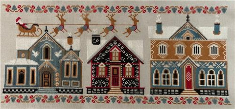 Ornamented Christmas Houses (Twin Peak Primitives)