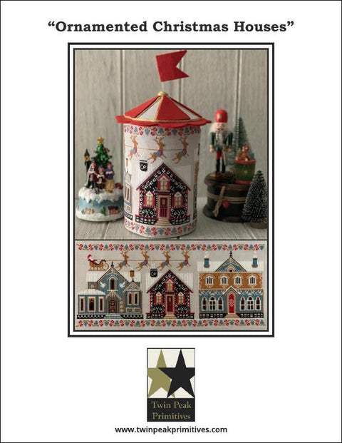Ornamented Christmas Houses (Twin Peak Primitives)