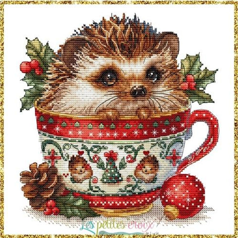 Christmas Animal Cup - Hedgehog (Les Petites Croix de Lucie)
