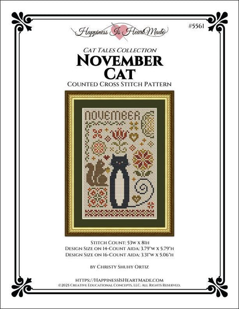 Cat Tales Collection - November Cat (Happiness is HeartMade)