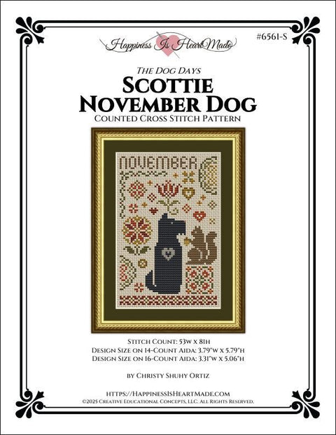 Dog Days Collection - Scottie November Dog (Happiness is HeartMade)