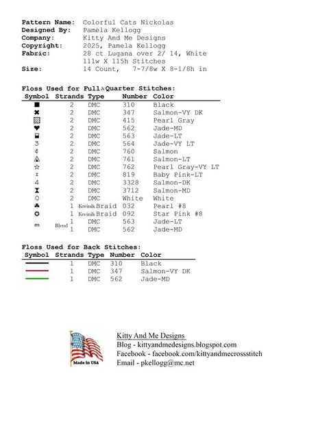 Colorful Cats - Nickolas (Kitty and Me Designs)