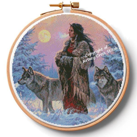 Native American Woman Hoop/Extra Large (Artecy)
