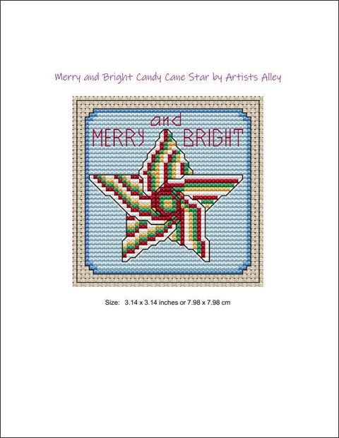 Merry and Bright Candy Cane Star (Artists Alley)