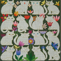Garden Cats Pillow