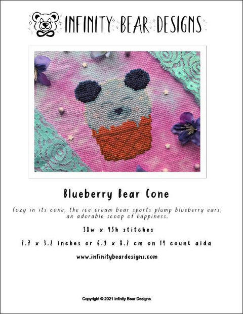Blueberry Bear Cone (Infinity Bear Designs)