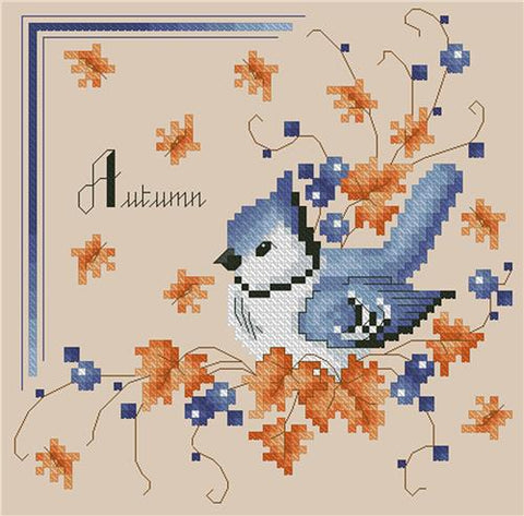 Four Season Birds Autumn (Kitty & Me Designs)