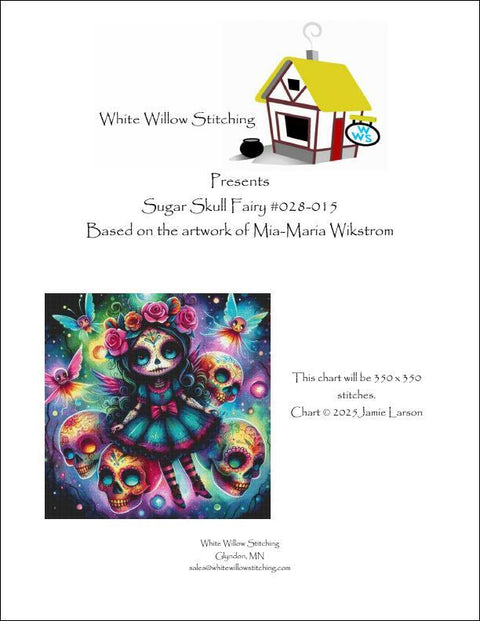 Sugar Skull Fairy (White Willow Stitching)