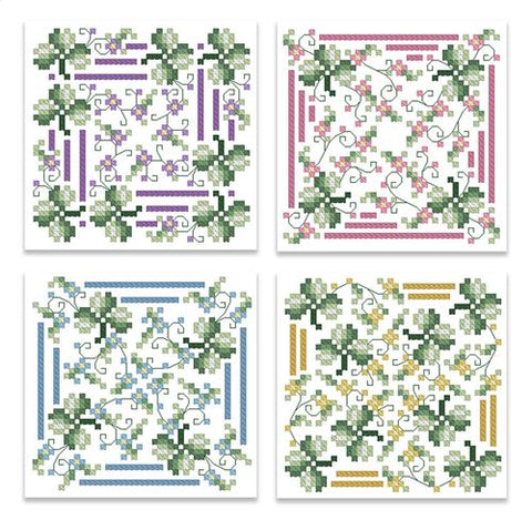 Shamrock Biscornu Ornaments (Kitty & Me Designs)