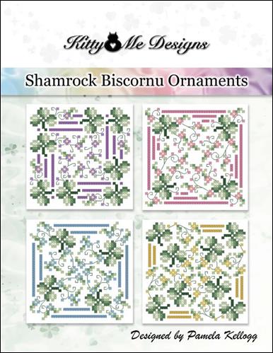 Shamrock Biscornu Ornaments (Kitty & Me Designs)