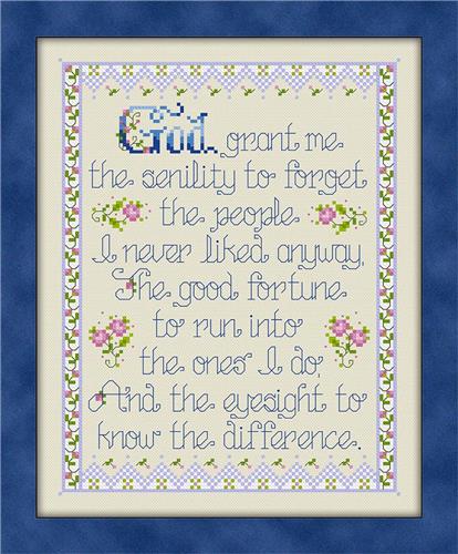 Senility Prayer (Joan Elliott)