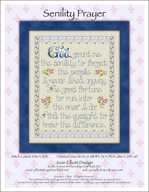 Senility Prayer (Joan Elliott)