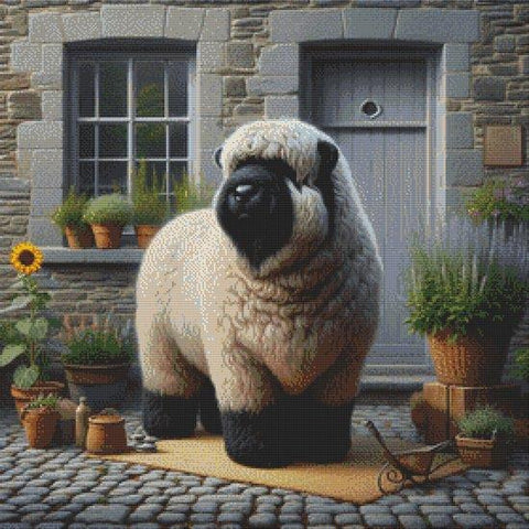 Scottish Blackface Sheep (White Willow Stitching)