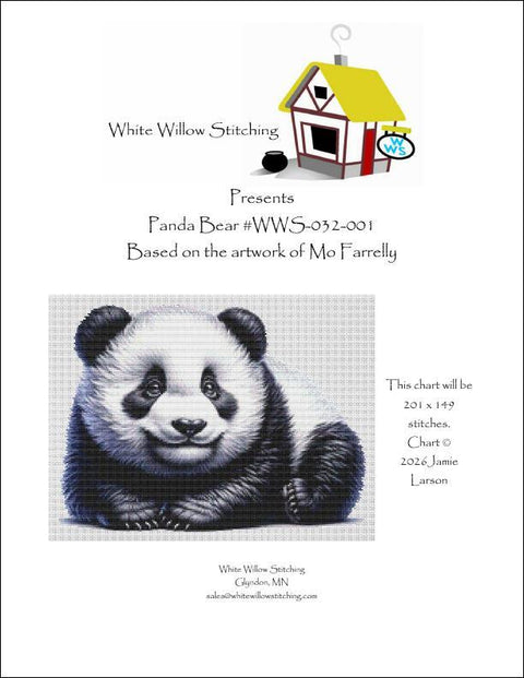 Panda Bear (White Willow Stitching)