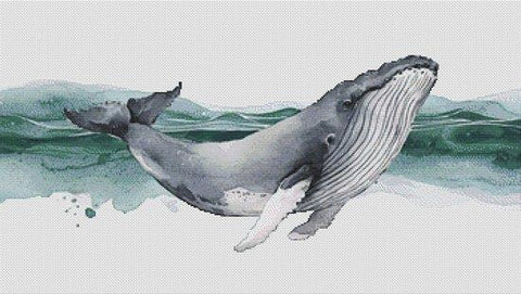 Humpback Whale (White Willow Stitching)