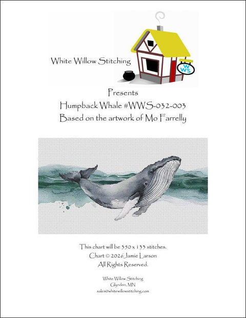 Humpback Whale (White Willow Stitching)