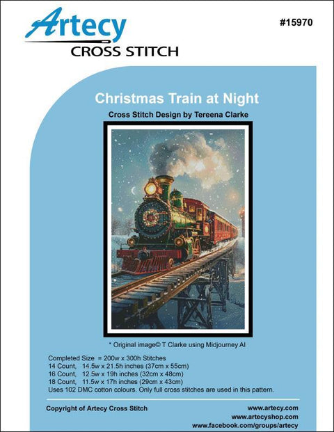 Christmas Train at Night (Artecy)