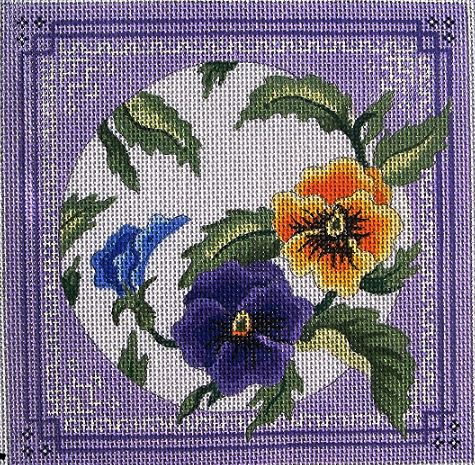 Lavender and Yellow Pansies/Borders