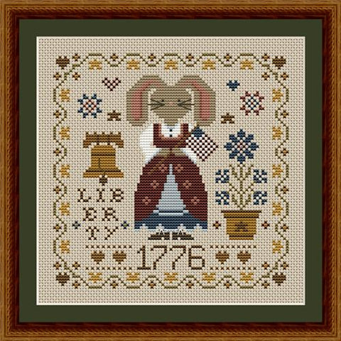 Patriotic 1776 Bunny (Happiness is HeartMade)