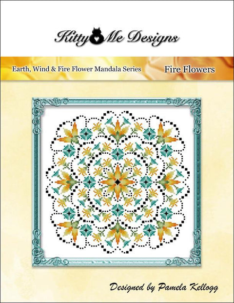 Colorful Mandalas Fire Flowers (Kitty & Me Designs)