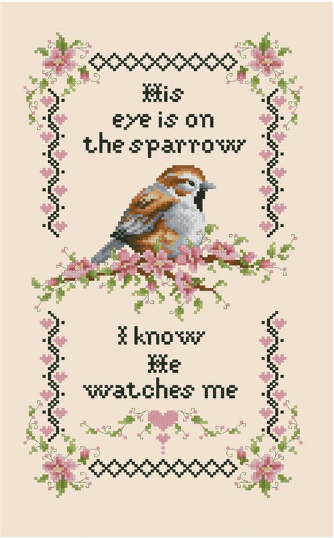 His Eye Is On The Sparrow (Kitty & Me Designs)