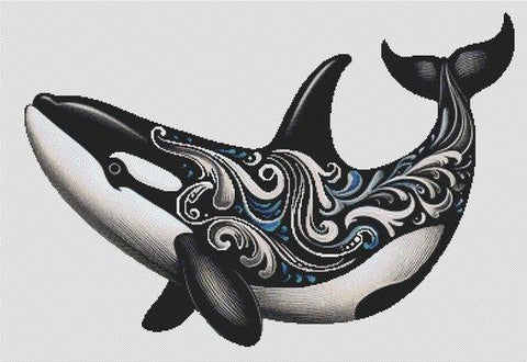 Killer Whale - Orca 2 (White Willow Stitching)