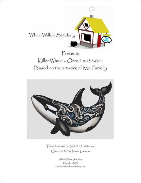 Killer Whale - Orca 2 (White Willow Stitching)