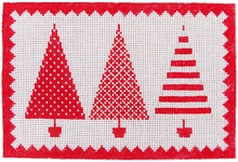 Red & White Christmas Tree Trio