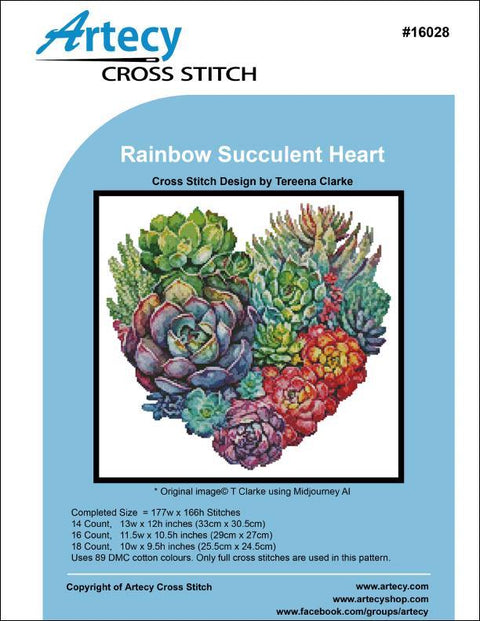 Rainbow Succulent Heart (Artecy)