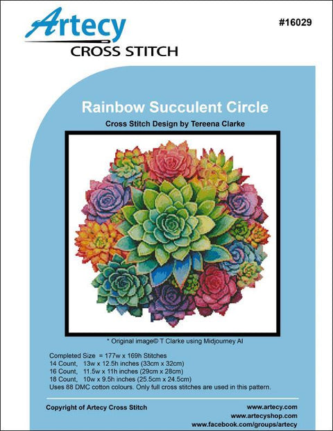 Rainbow Succulent Circle (Artecy)