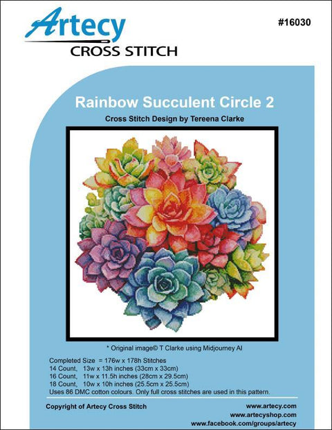 Rainbow Succulent Circle 2 (Artecy)