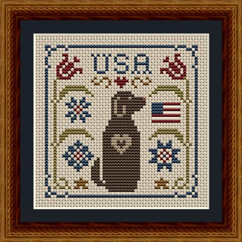 Dog Days Collection - Patriotic USA Dog (Happiness is HeartMade)