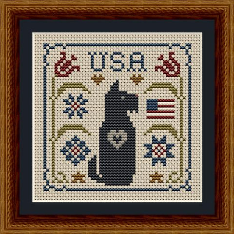 Dog Days Collection - Scottie Patriotic USA Dog (Happiness is HeartMade)