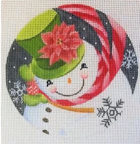 Poinsettia Hat Snowman