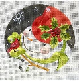 Holly on Hat Snowman