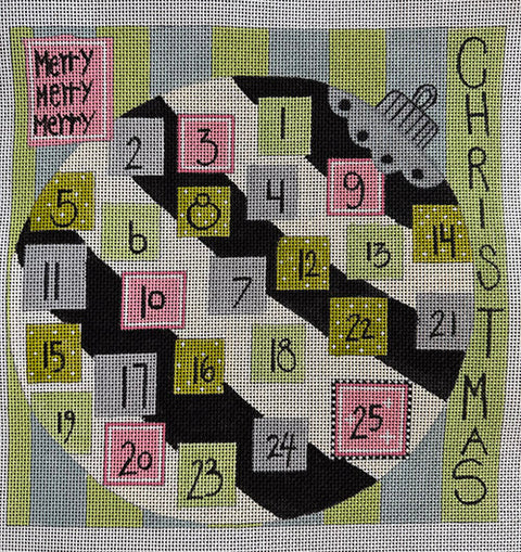 Christmas Calendar w/Tile (Ditto Needlepoint Works)