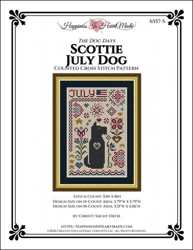 Dog Days Collection - Scottie July Dog (Happiness is HeartMade)