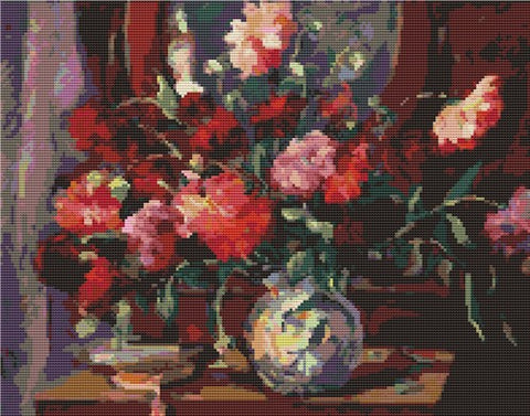 Still Life with Peonies and Books (Art of Stitch)