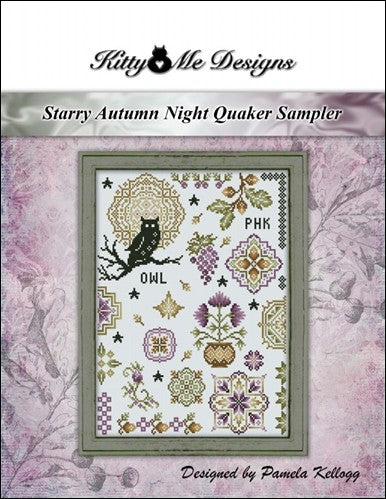 Starry Autumn Night Quaker Sampler (Kitty & Me Designs)