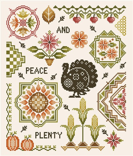 Peace And Plenty Quaker Sampler (Kitty & Me Designs)