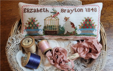 Elizabeth Brayton’s Cushion 1848 (Crowsfeetstitching)